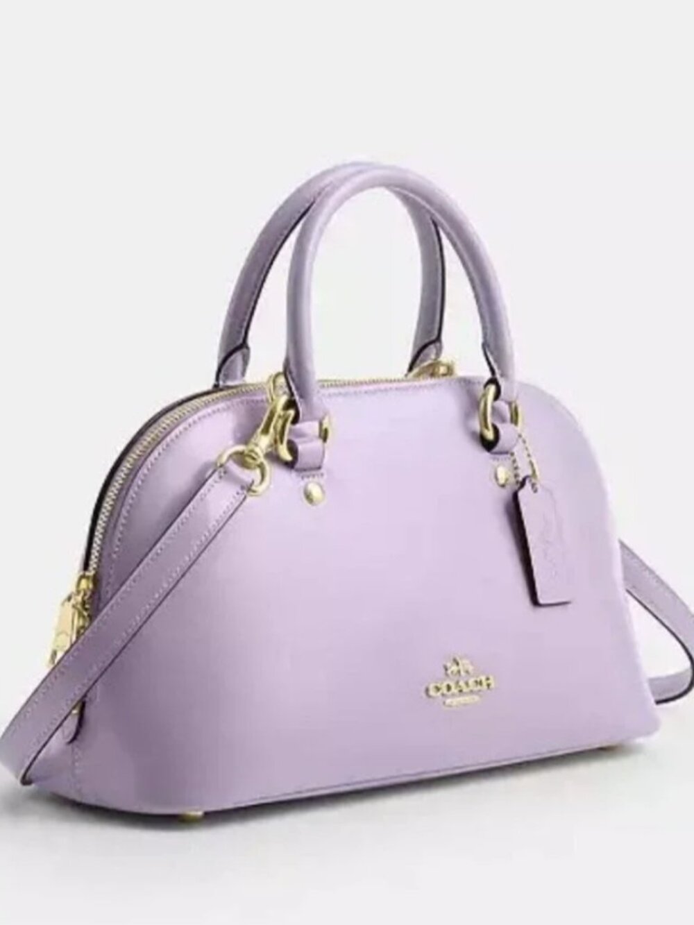BNWT COACH Lara Satchel Bag in Gold/Lilac